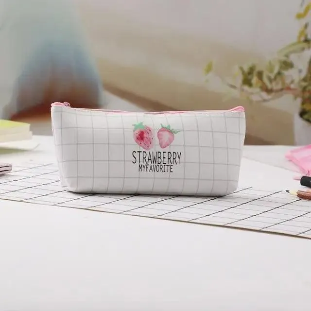 Elegant Small Fresh Print Stationery Portable Stylish Simple Pencil Case Cool Case For Students Office School Pouch