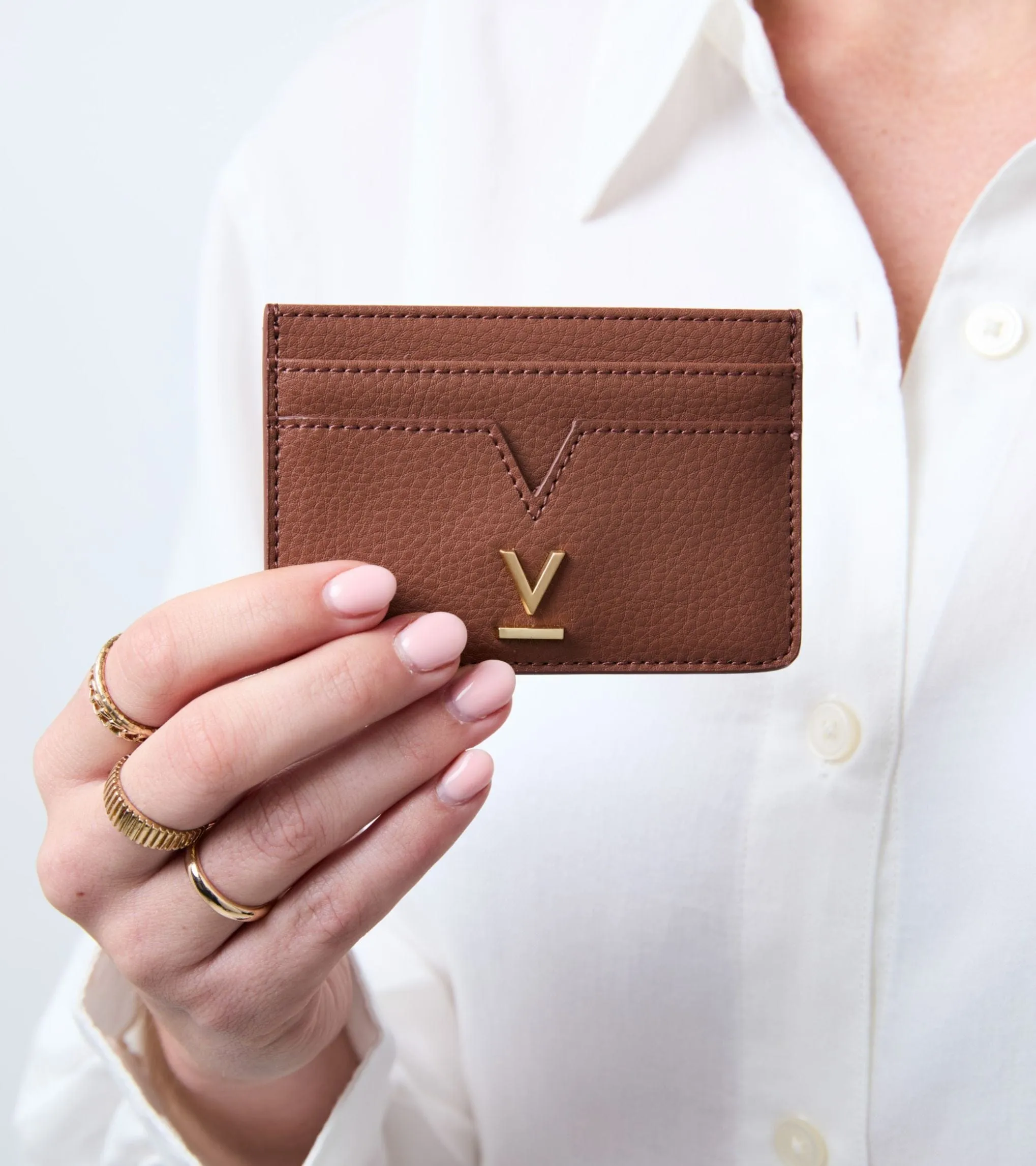 Elia Vegan Bio-Based Bamboo Leather Card Holder | Brown