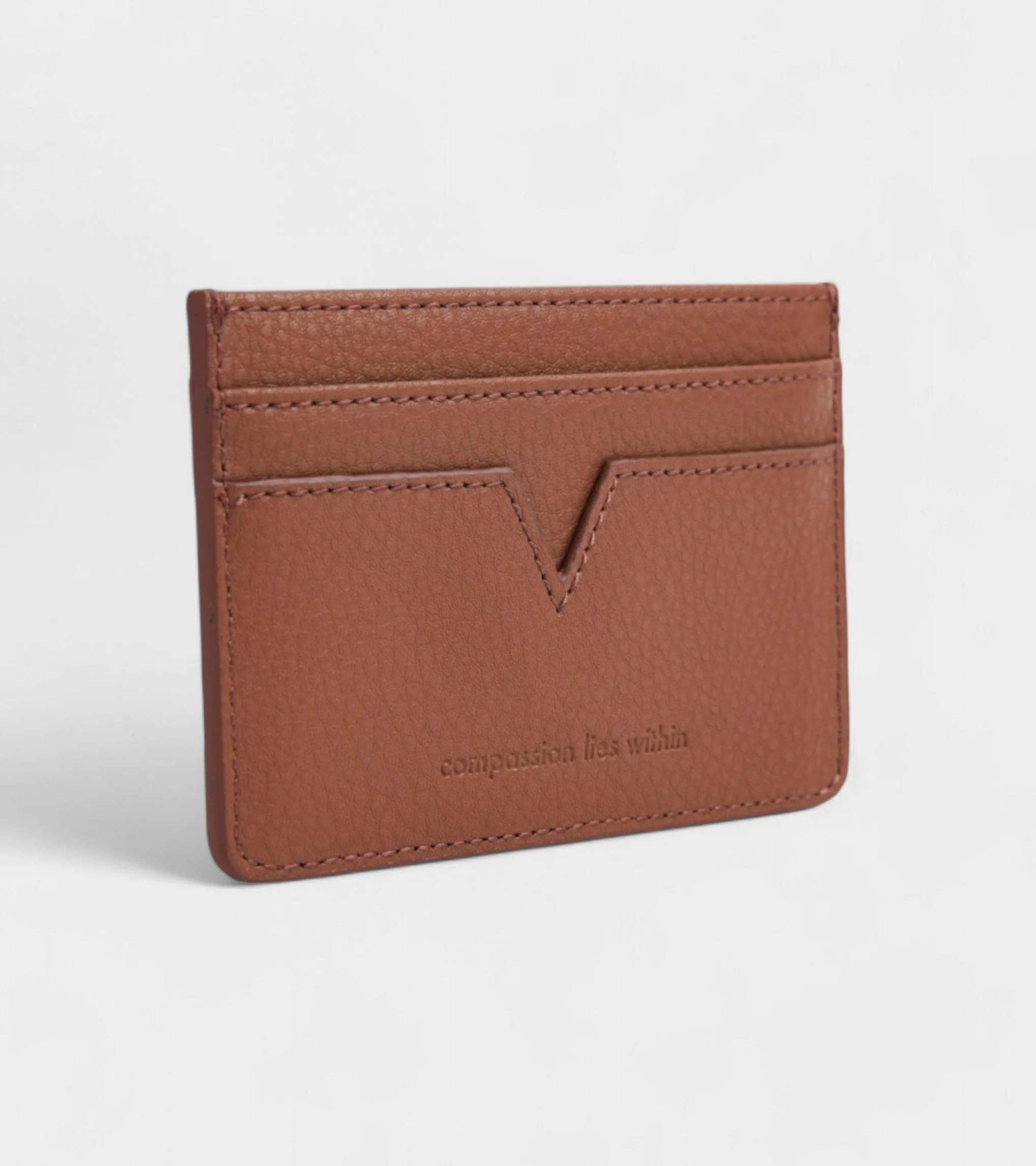 Elia Vegan Bio-Based Bamboo Leather Card Holder | Brown