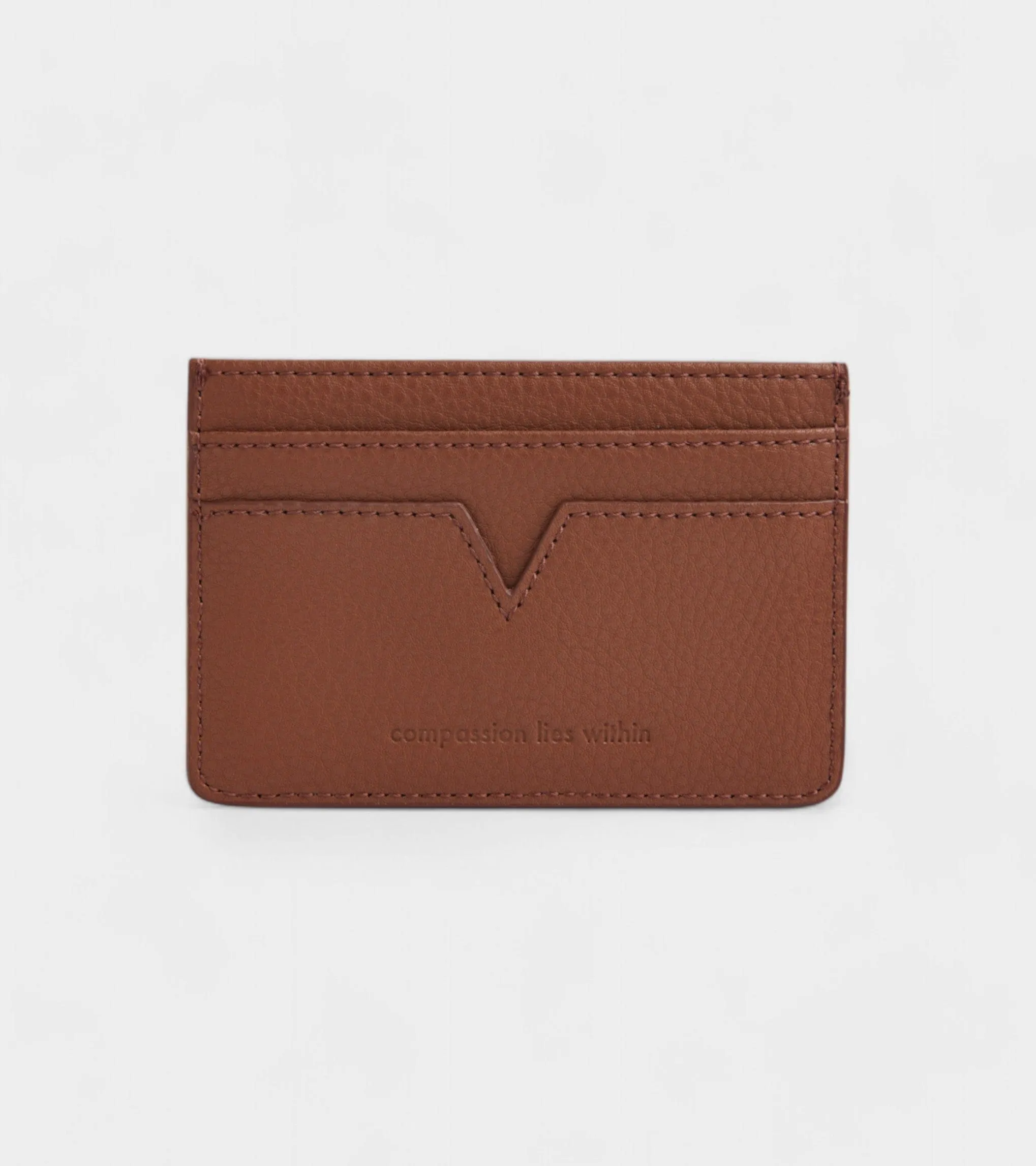 Elia Vegan Bio-Based Bamboo Leather Card Holder | Brown