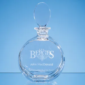 Engraved Crystal Elena Round Glass Spirit Decanter