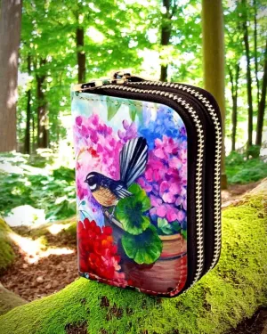 Fantail Birds on Pot Card Holder