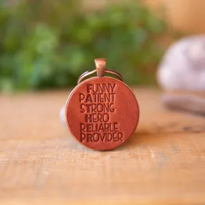 Father Leather Keychain