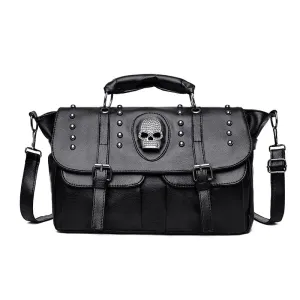 Faux Leather Skull Crossbody Bag