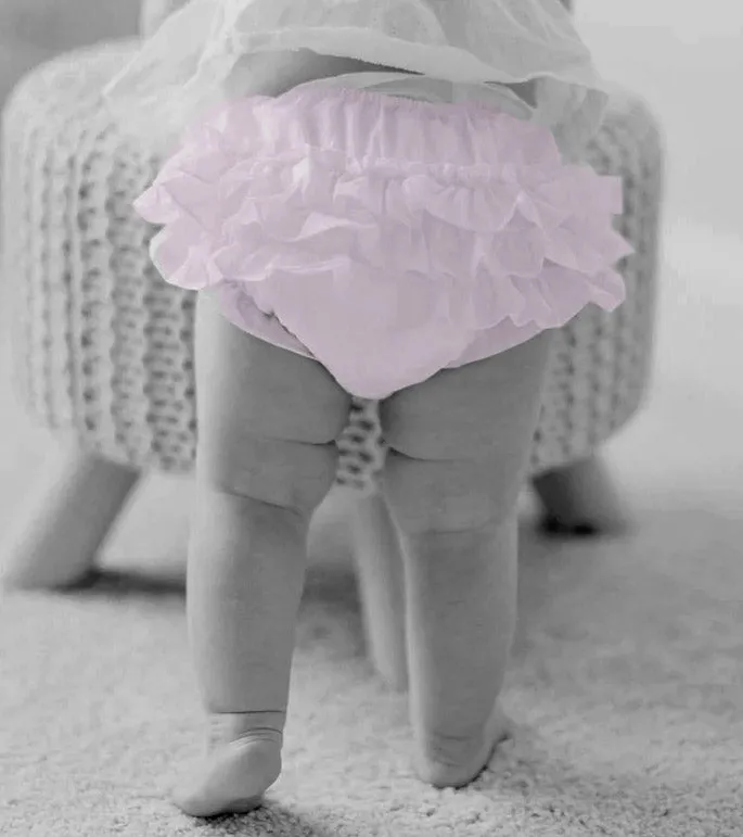 Feltman Brothers Baby Girls Pink Ruffled Diaper Cover Bloomers Size 0 3 Newborn
