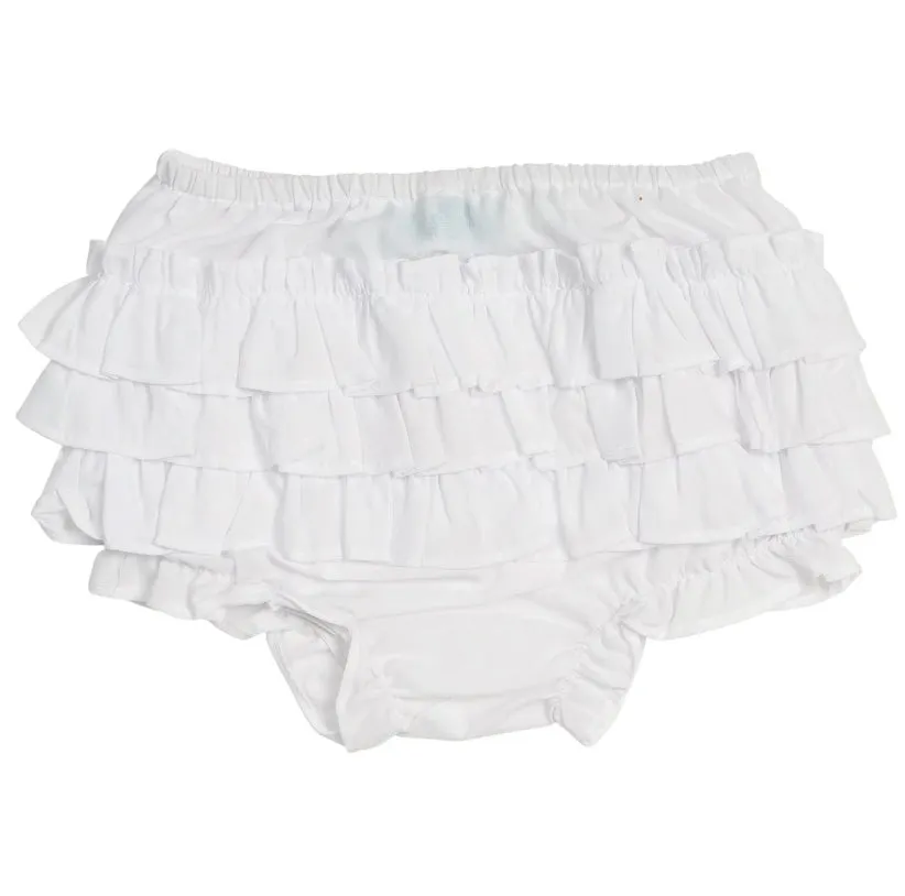 Feltman Brothers Baby Girls White Ruffled Diaper Cover Bloomers Size 0 3 Newborn & 3 6 9 Months