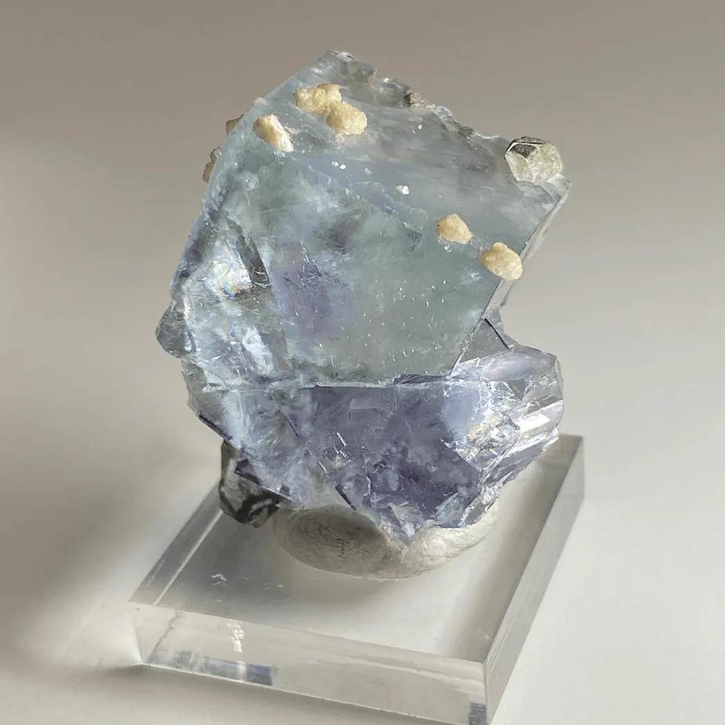 Fluorite w/ Calcite and Quartz.