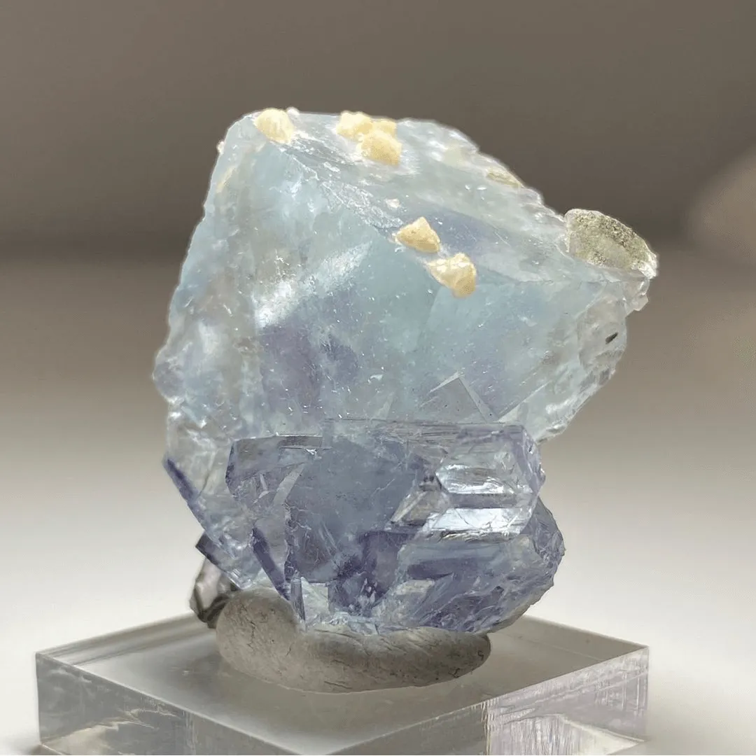 Fluorite w/ Calcite and Quartz.