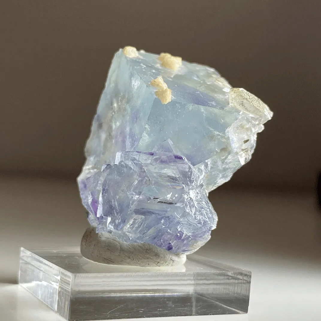 Fluorite w/ Calcite and Quartz.