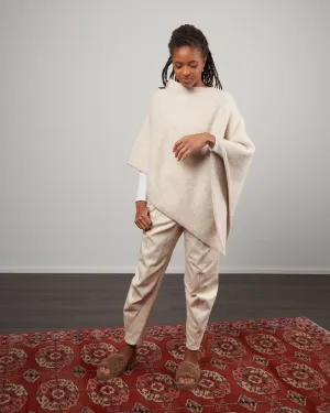 fold poncho - ecru