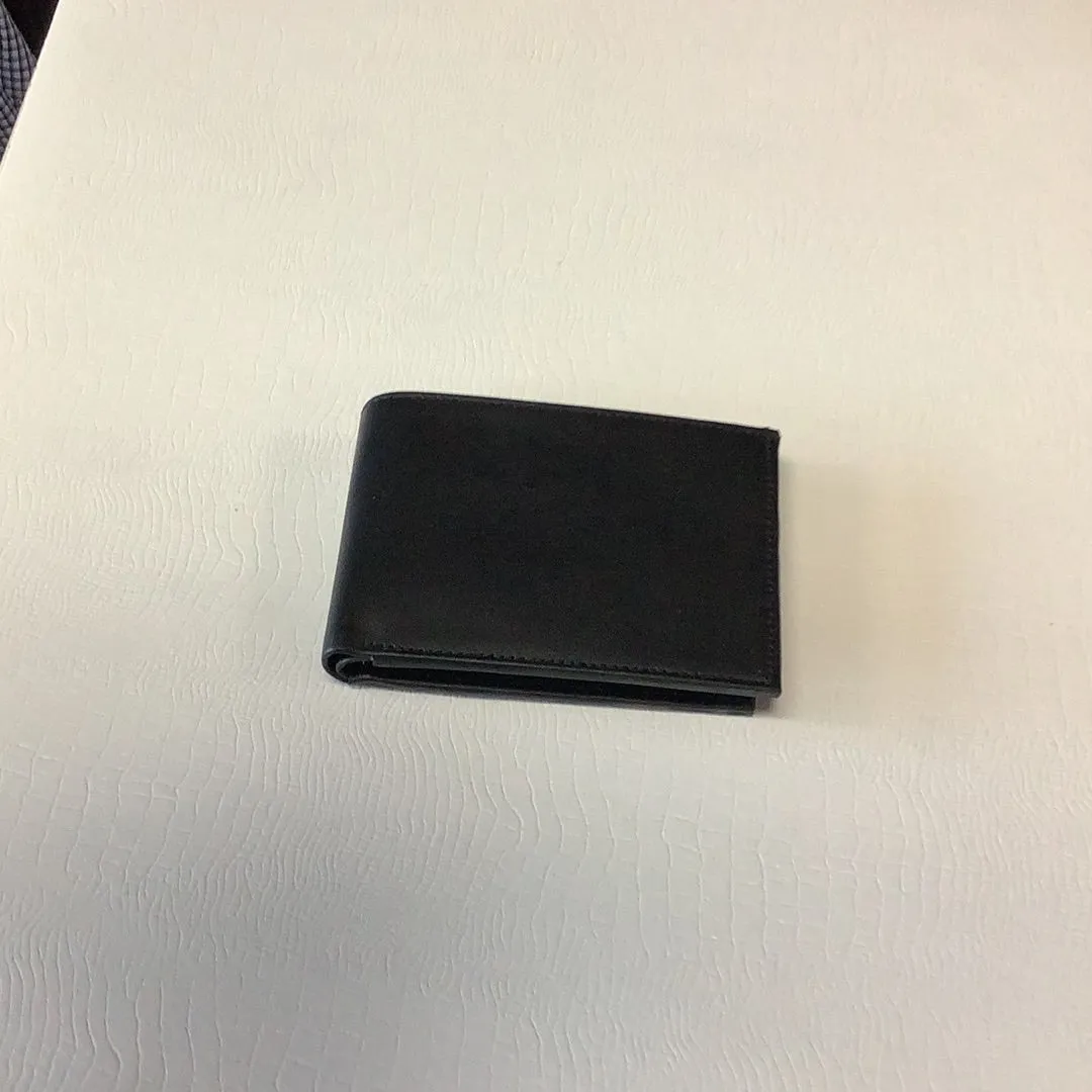 Fredico Leone Black Bi Fold Wallet