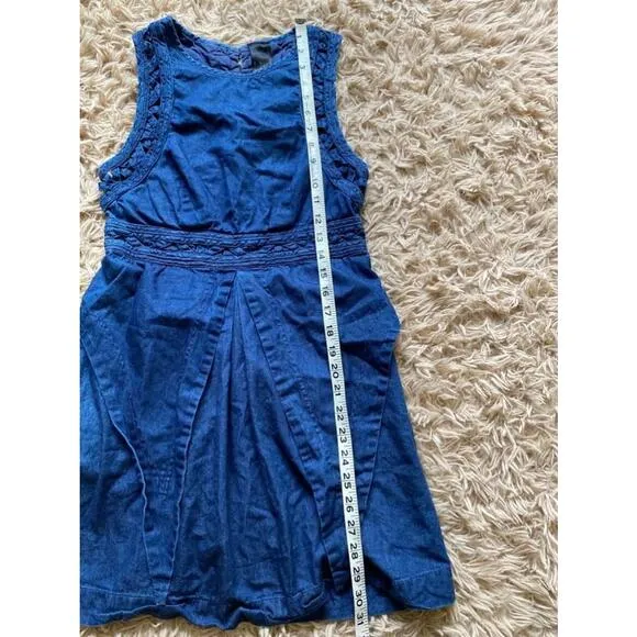 Free people New Romantics Blue Denim Cut Out Dress Size 4