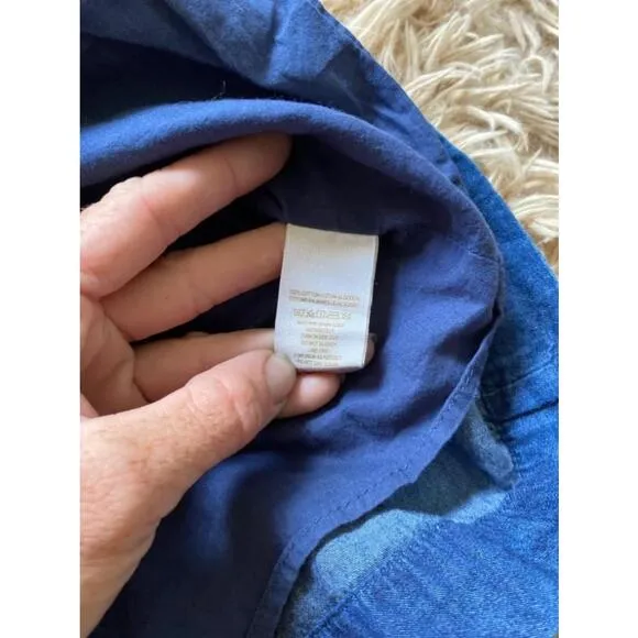 Free people New Romantics Blue Denim Cut Out Dress Size 4