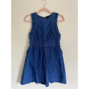 Free people New Romantics Blue Denim Cut Out Dress Size 4