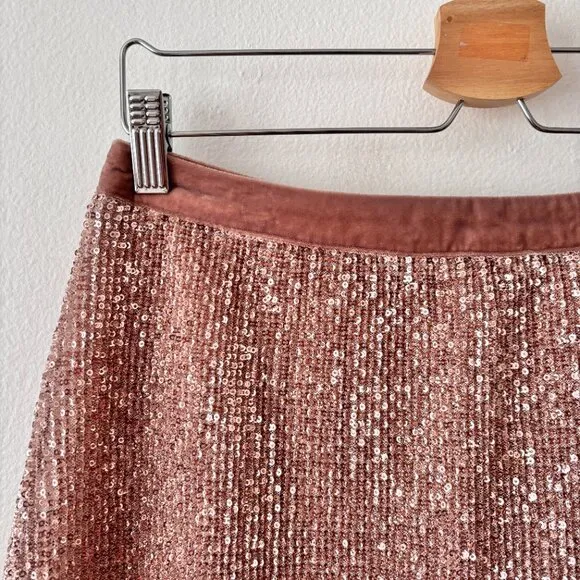 Free People Sequin Mesh Wild Child Mini Skirt