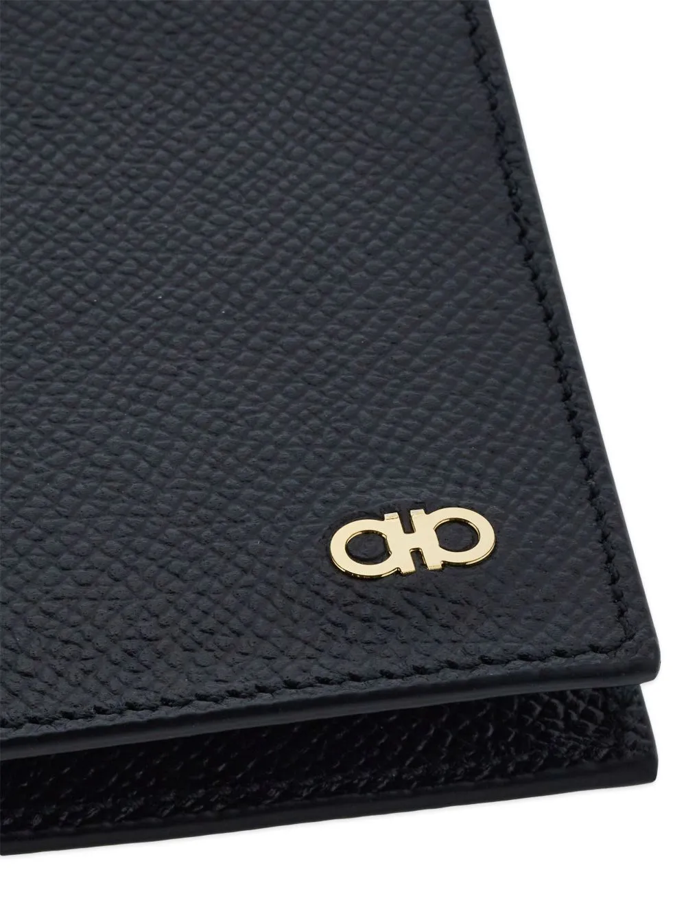 Gancini leather clip wallet
