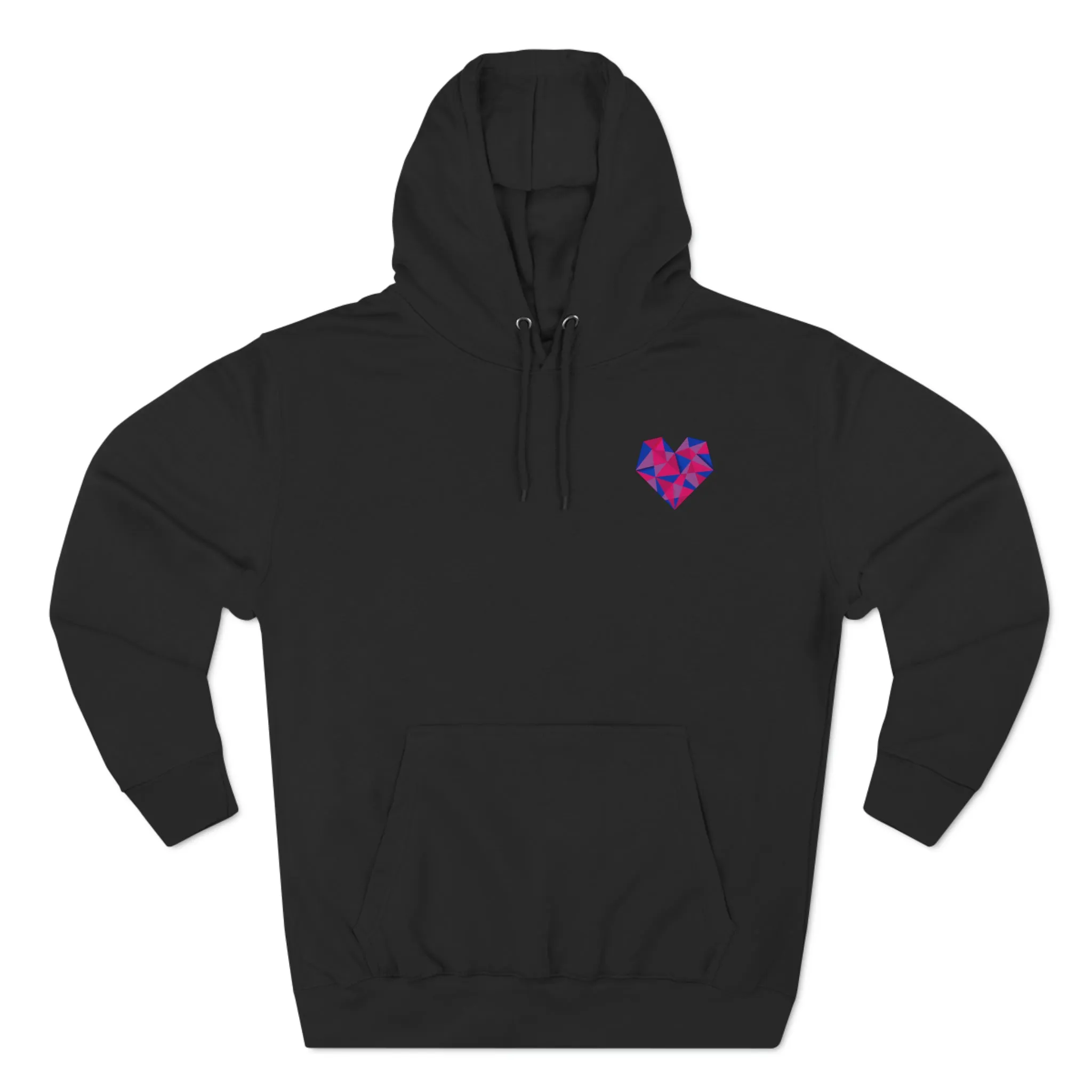Geometric Bi Heart Hoodie