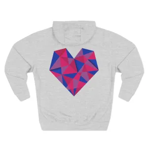 Geometric Bi Heart Hoodie