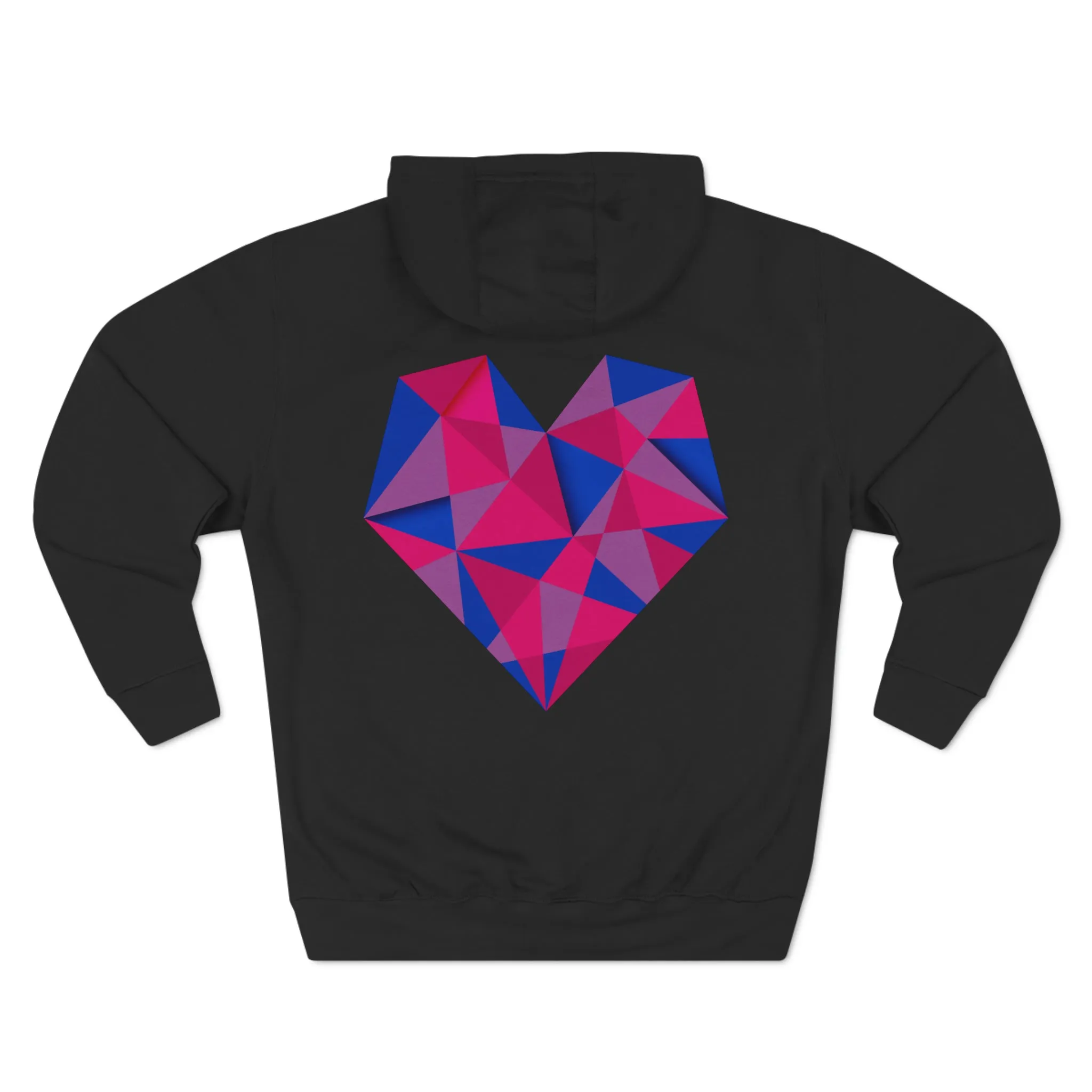 Geometric Bi Heart Hoodie