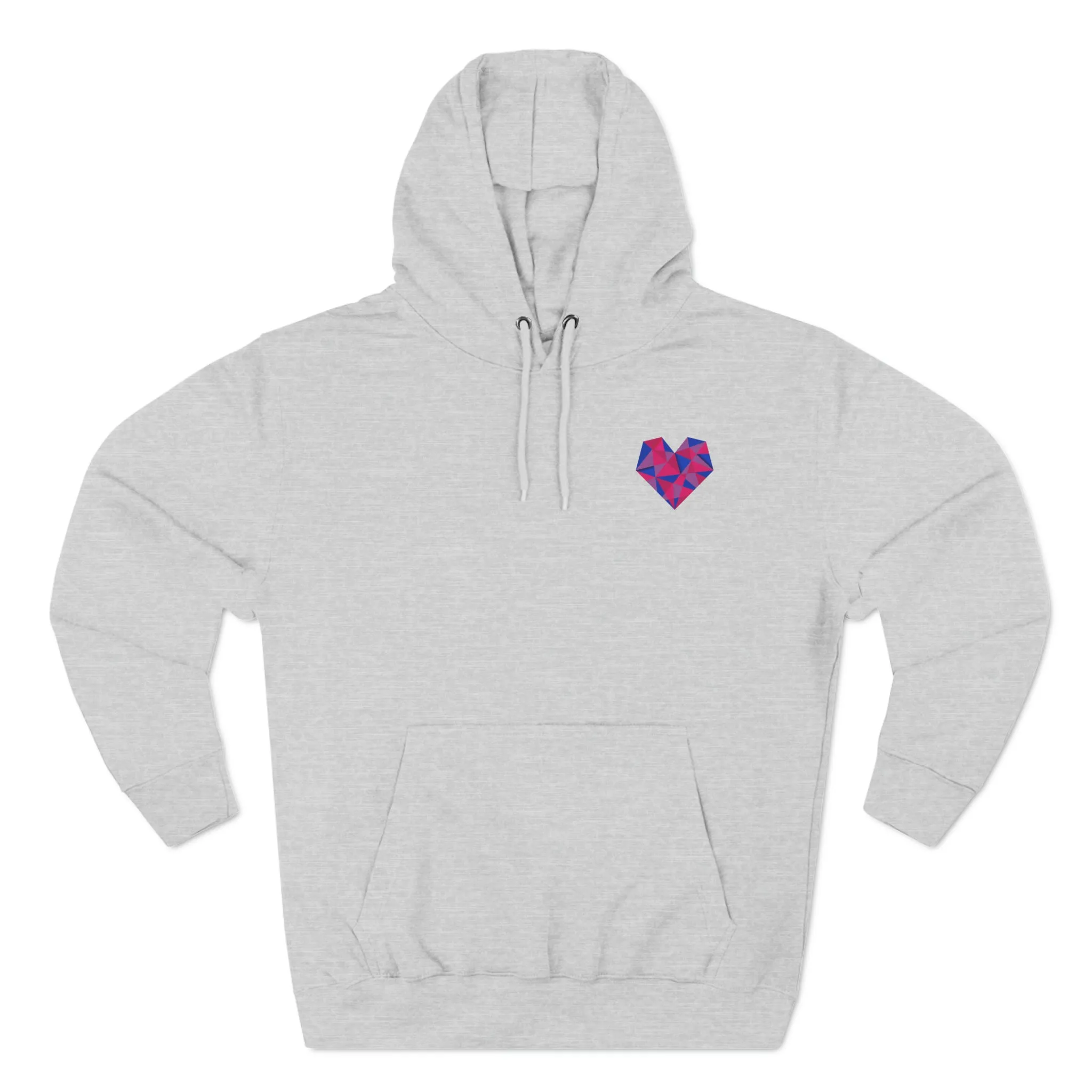 Geometric Bi Heart Hoodie