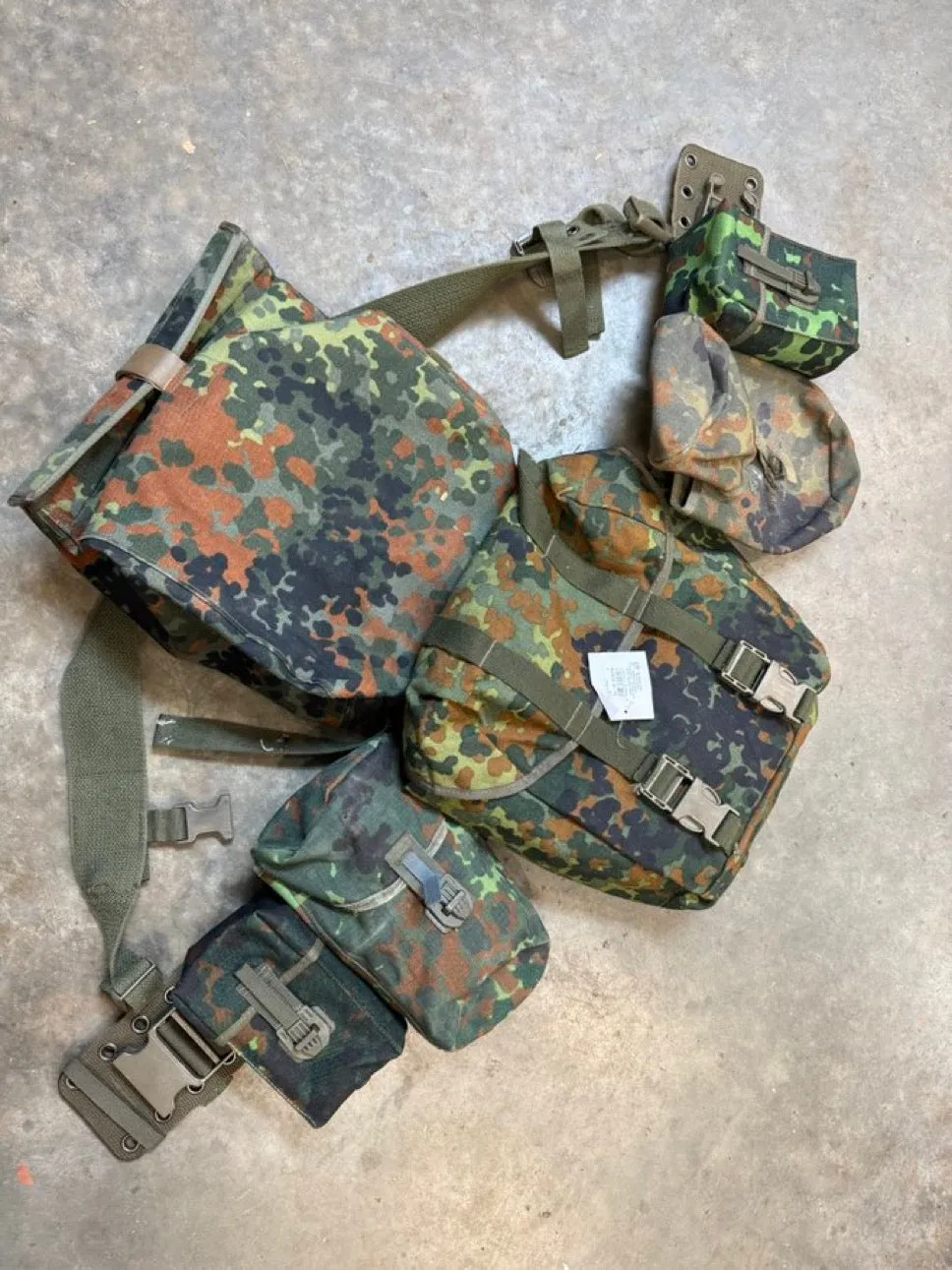 German Military Flecktarn G3 Patrolman Belt Kit - Used