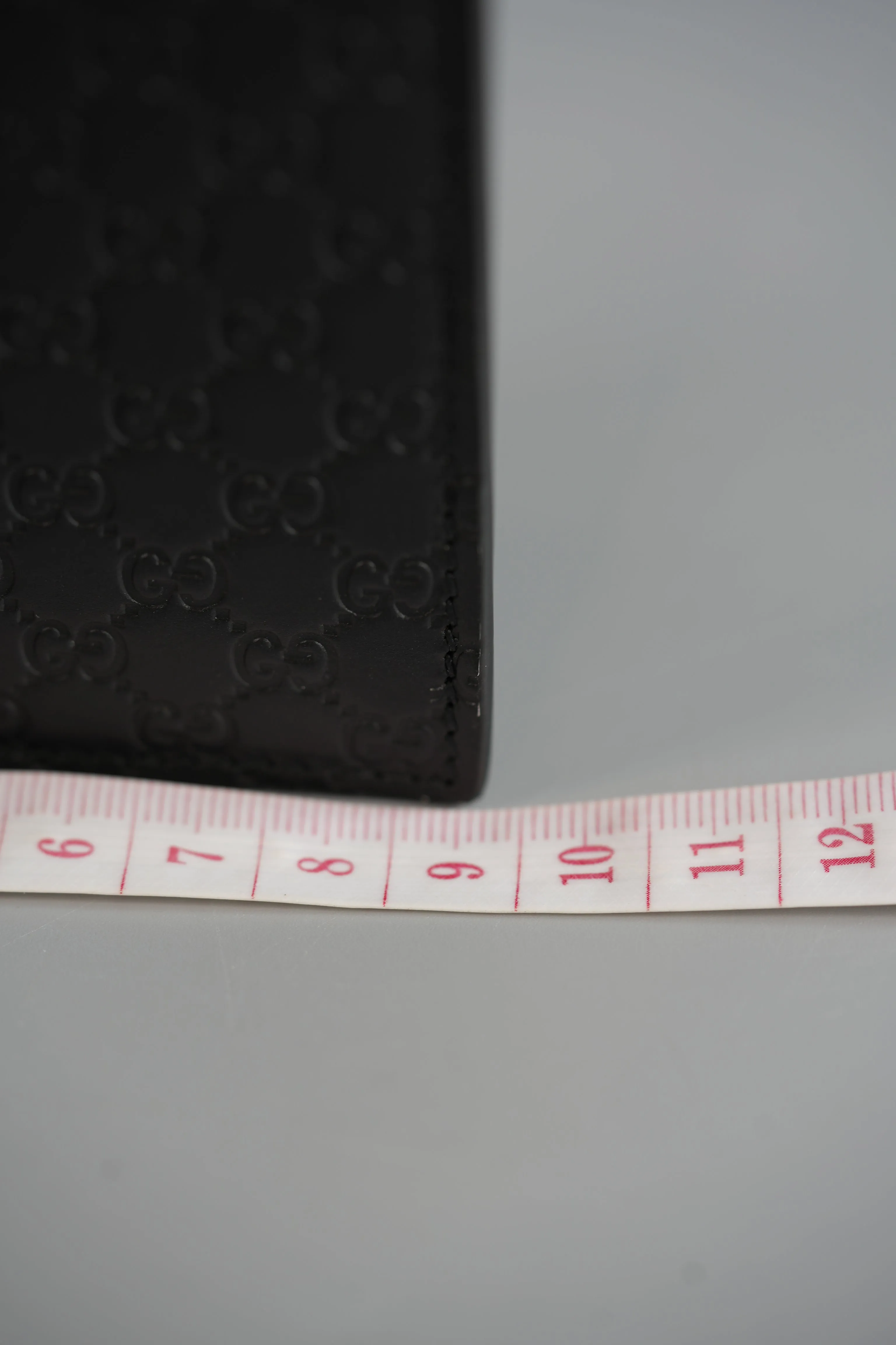GG Guccissima Emblem Black Long Bi-Fold Wallet