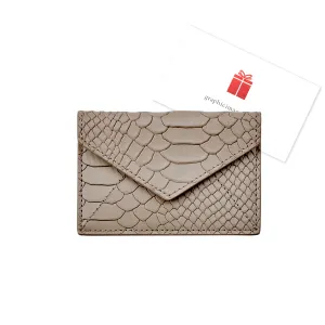 Gift Card with Personalized Leather Card Case