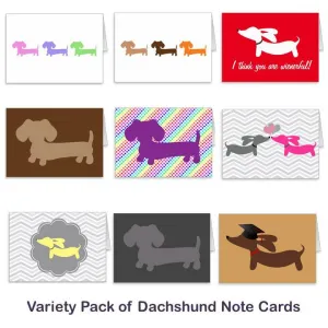 Gift Set of Dachshund Note Cards