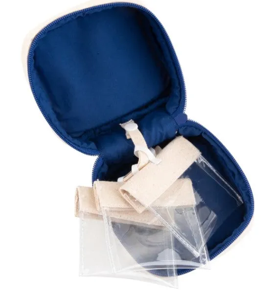 Gingham Canvas Square Jewelry Case