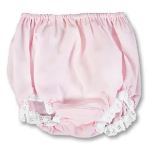 Girl Pink Diaper Cover with Lace