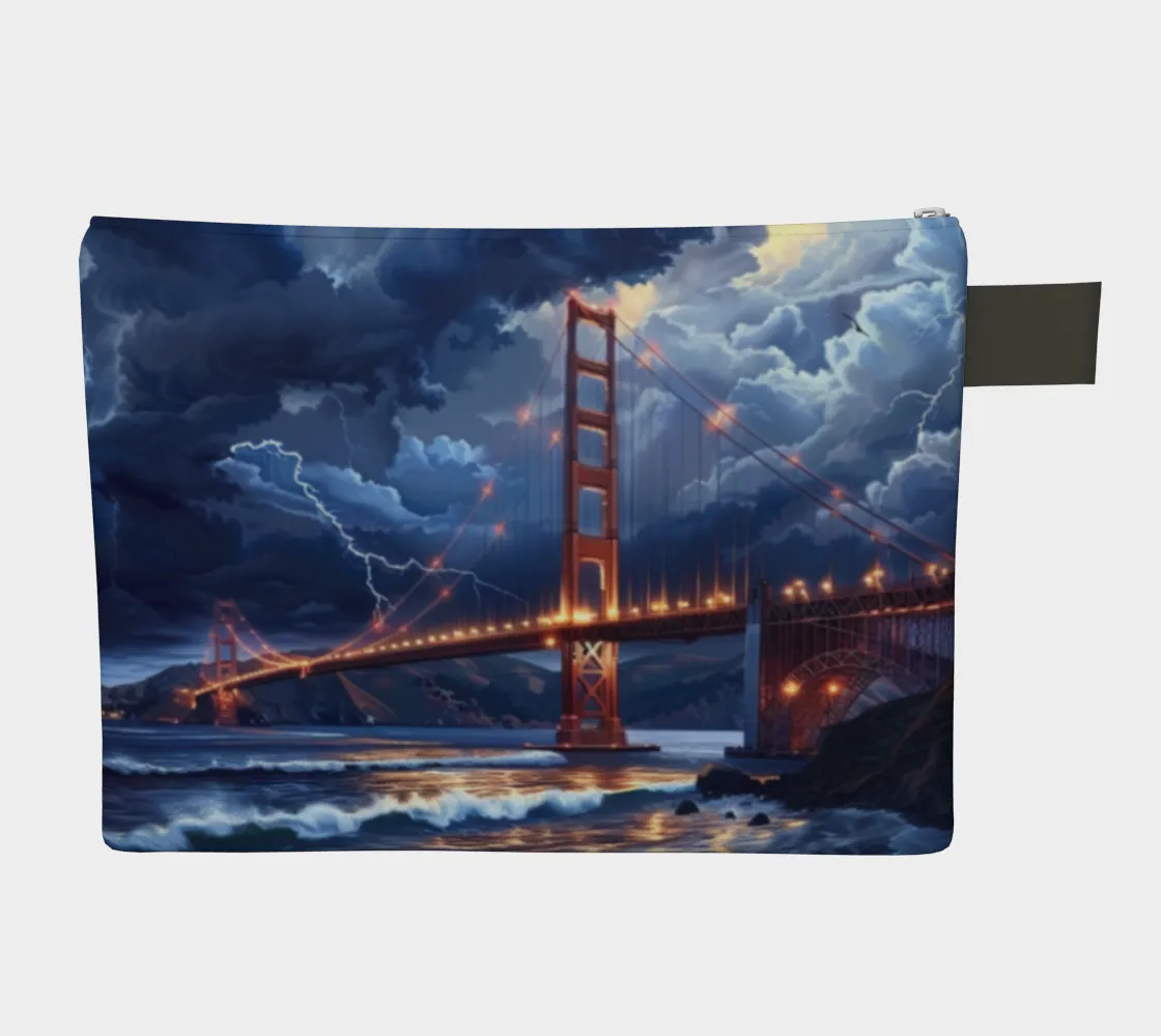 Golden Gate Blue Zipper Carry-all
