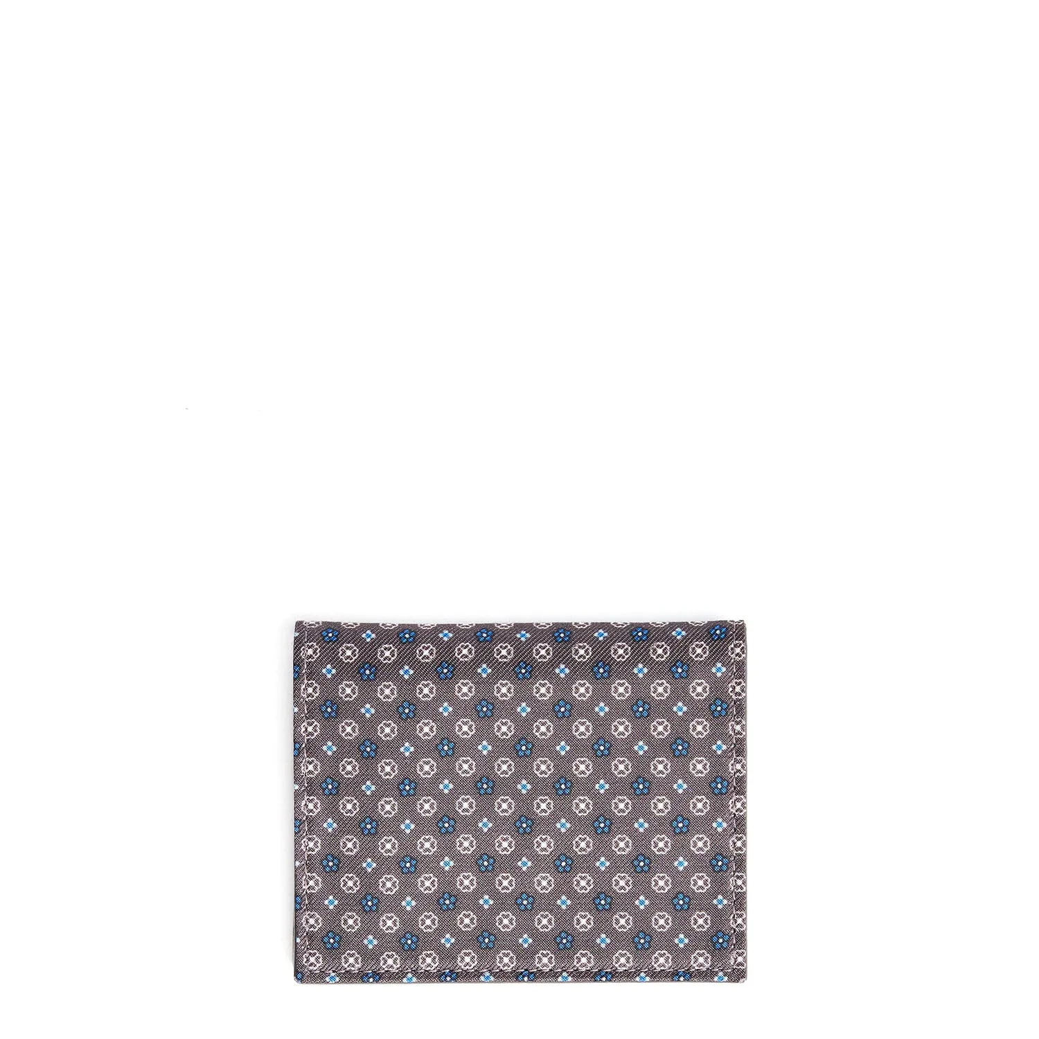 GREY LEATHER FOLDING CARD HOLDER