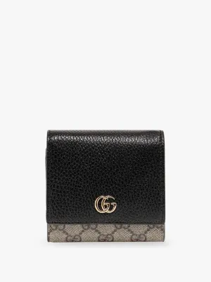 Gucci Supreme Gg Fabric And Leather Wallet