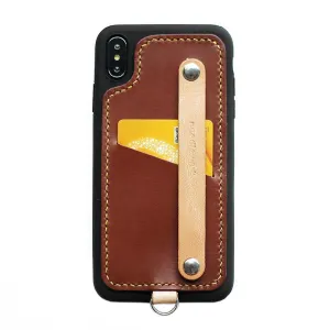 Handmade Leather iPhone X Case with Card Holder CONTRAST COLOR iPhone X Leather Case