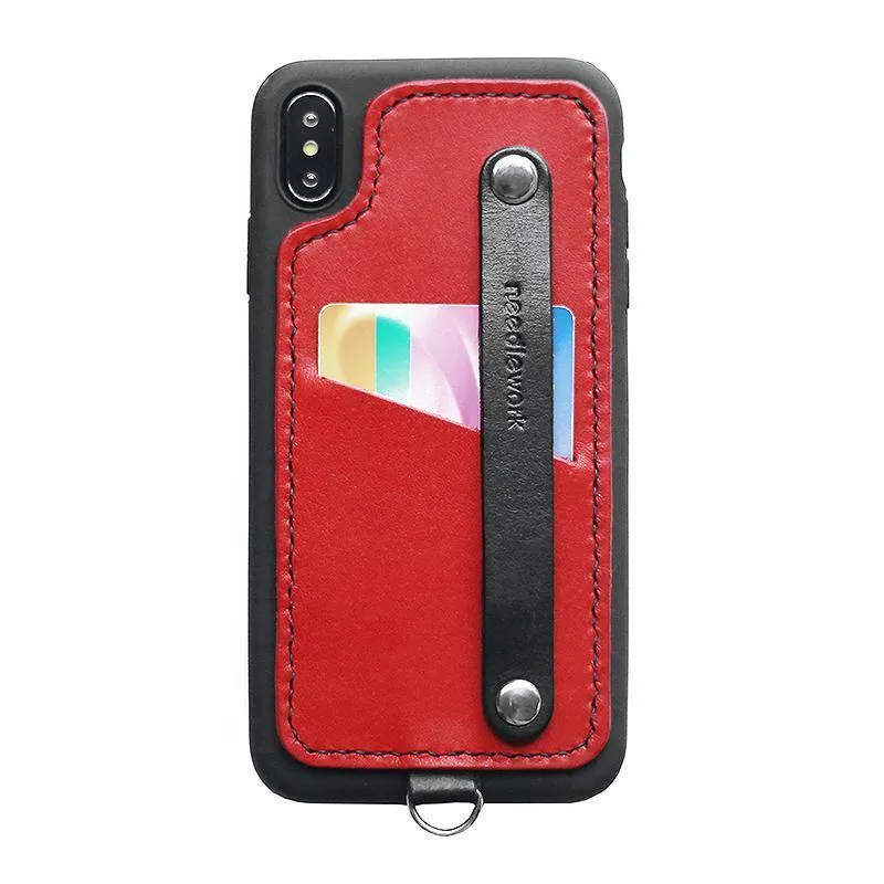 Handmade Leather iPhone X Case with Card Holder CONTRAST COLOR iPhone X Leather Case