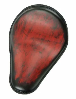 Harley Sportster Spring Solo Seat Bobber Honda 11x14"Ant Red Leather Chopper USA