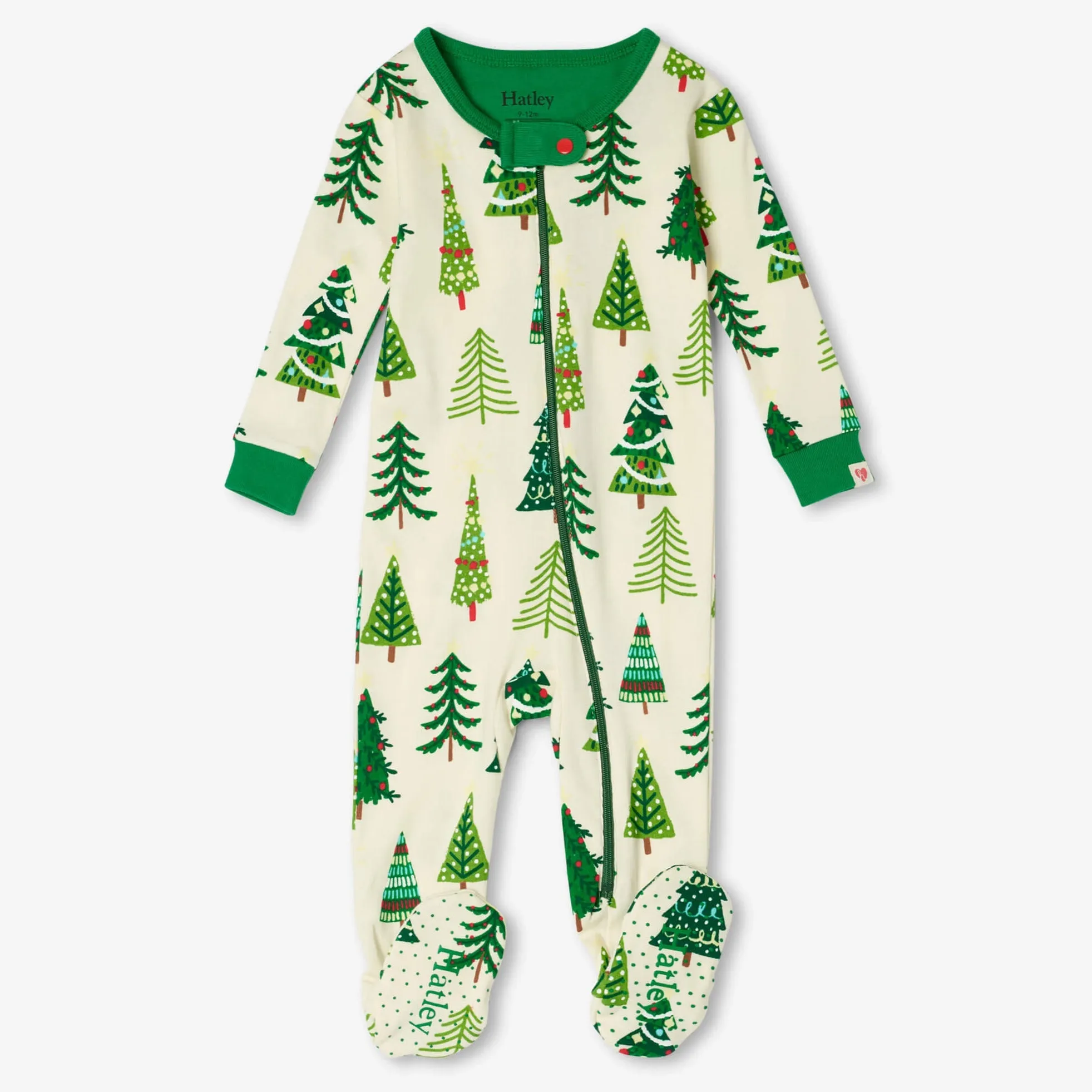 Hatley Footed Coverall - Christmas Tree