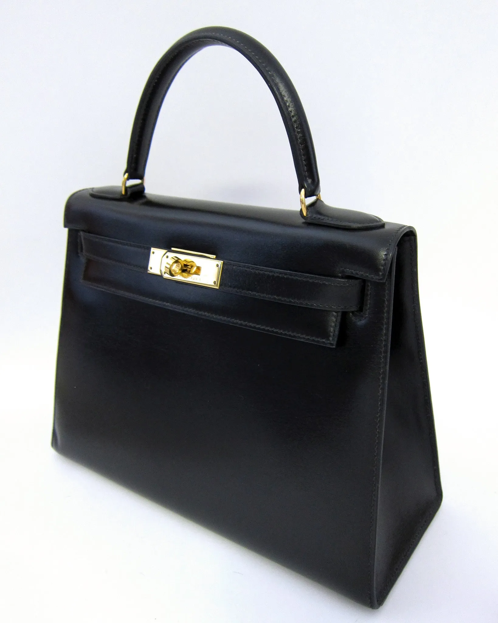 Hermes Black Box Kelly 28cm GHW