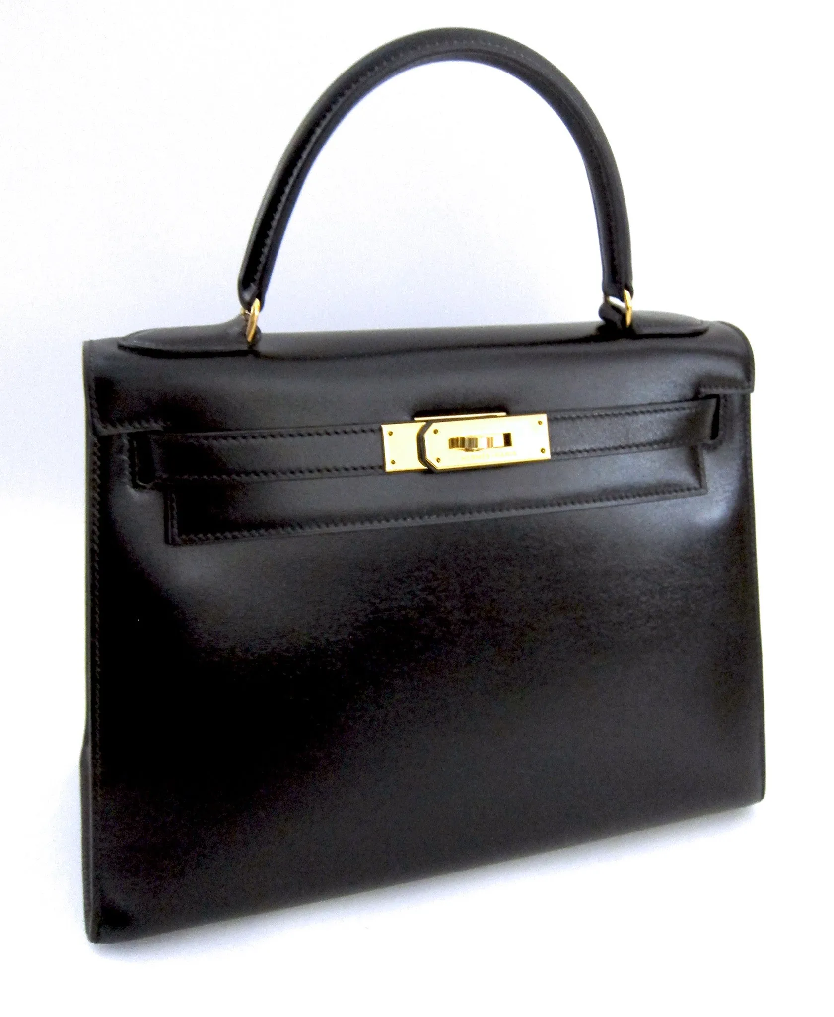 Hermes Black Box Kelly 28cm GHW
