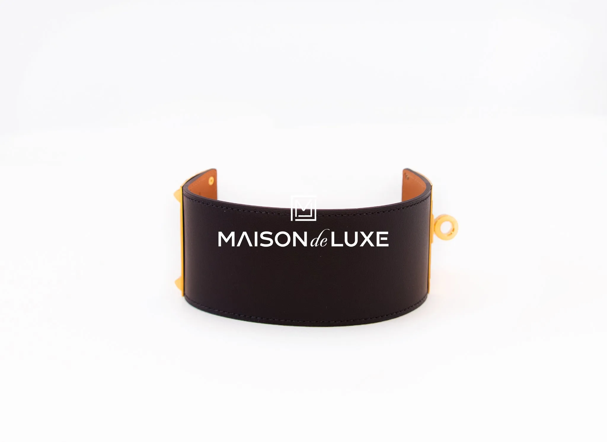 Hermes Noir Black GHW Kelly Dog Extreme CDC Bracelet Cuff S