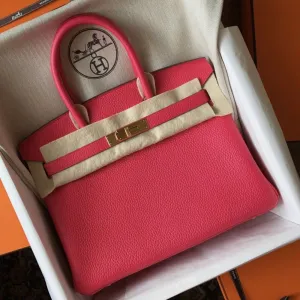 Hermès Birkin 30 Rose Extreme Taurillon Clemence Gold Hardware GHW