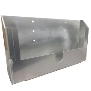 Hero Card Tray - Rear Spoiler / Bumper Mount - 10 in Long - 8 in Tall - Aluminum - Natural - Each