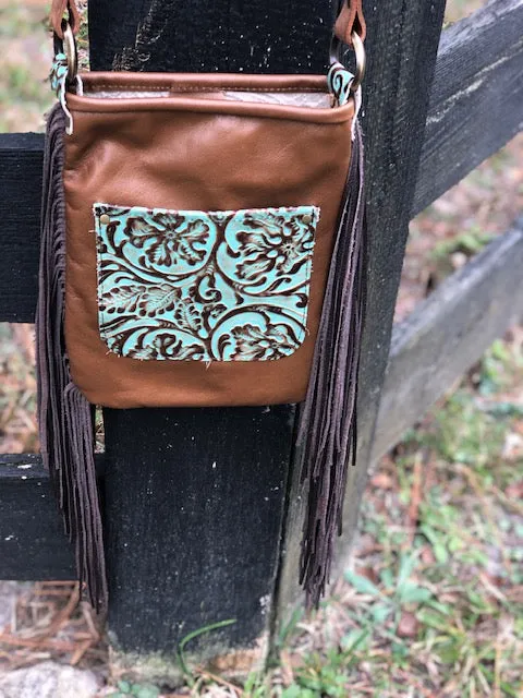 Hide Junkie Small Turquoise Leather Tote