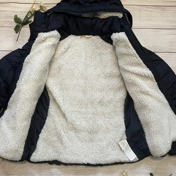 Hollister Sherpa Hooded Puffer Jacket