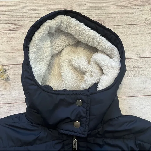 Hollister Sherpa Hooded Puffer Jacket
