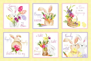 Hoppy Easter by P & B Textiles 30" - 6 BLOCK PANEL