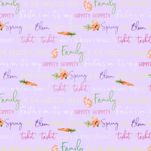 Hoppy Easter by P & B Textiles EASTER PHRASES/PERIWINKLE