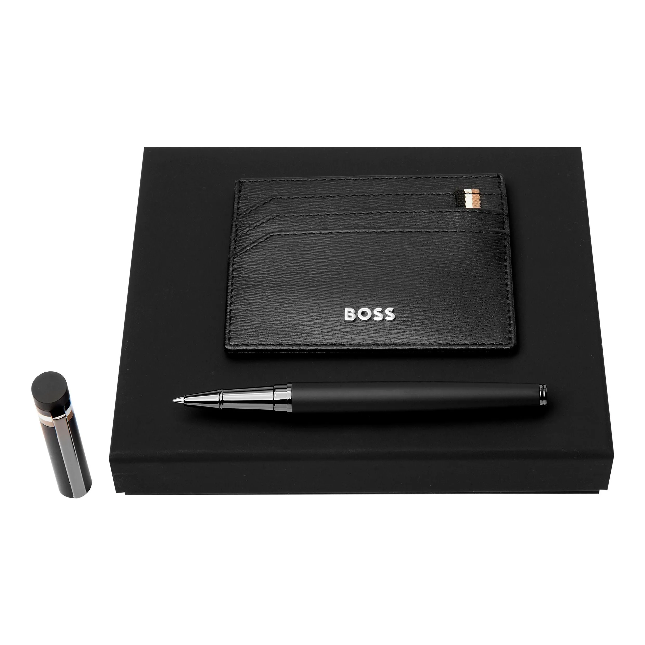 HUGO BOSS HPCR352A - Set HUGO BOSS Black (rollerball pen & card holder)