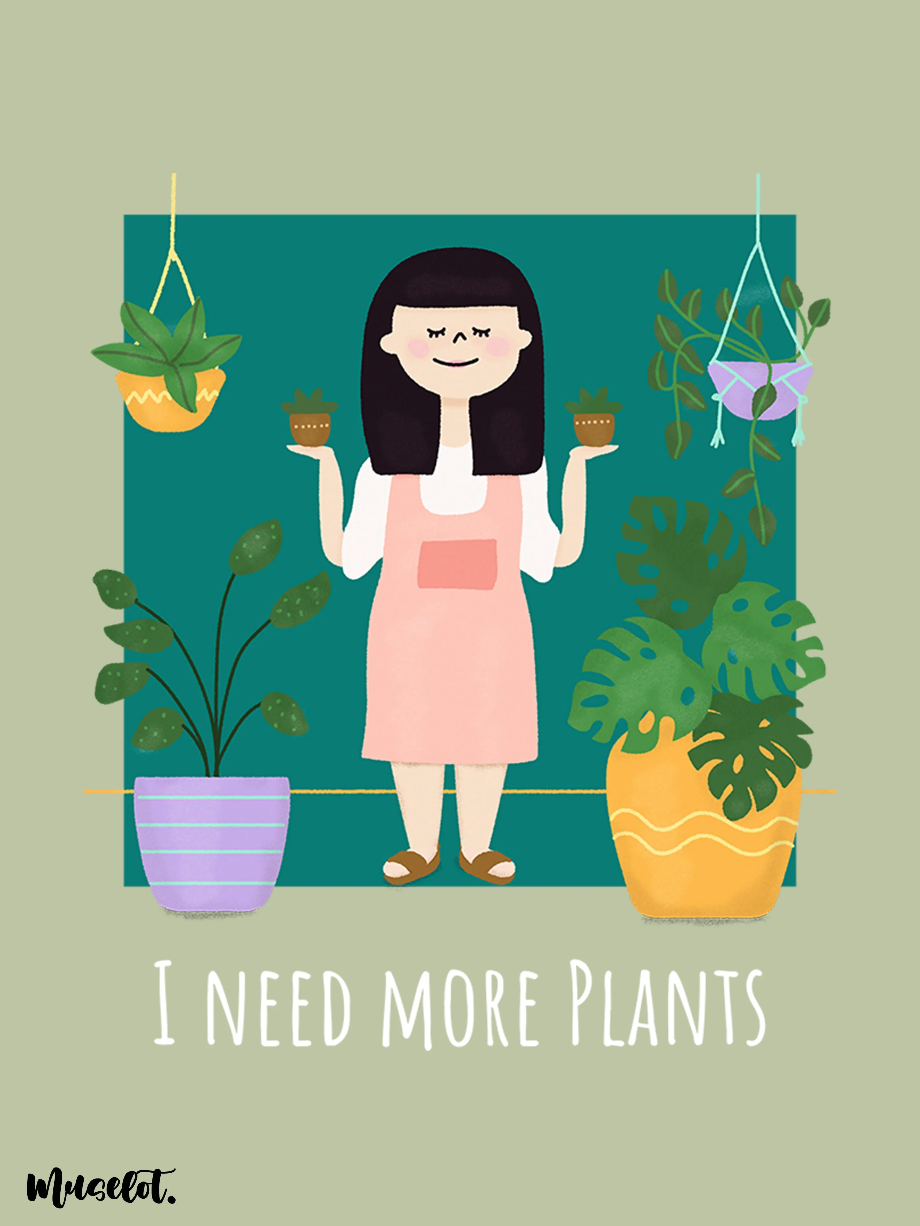 I need more plants printed mugs