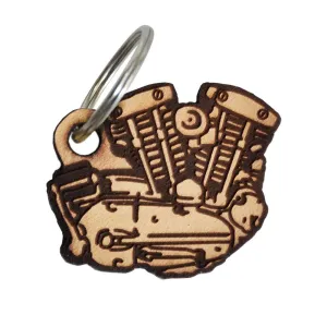 Ironhead Motor Keychain - Leather